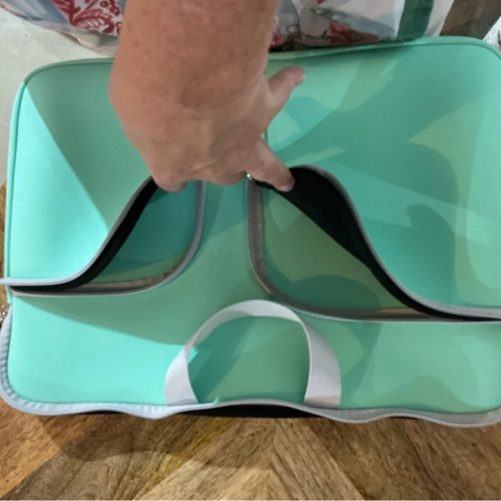 Mint Green Laptop Bag with Dual Pockets 15”L x 10”H